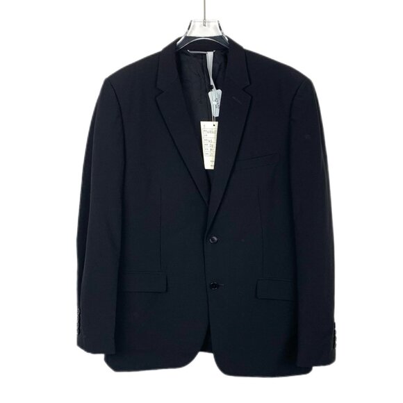 014612 Dior Black lapel wool suit jacket size 50